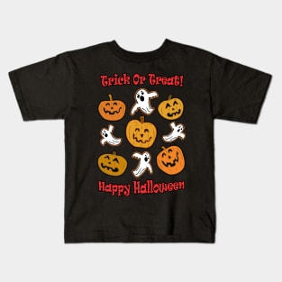 Trick Or Treat/Happy Halloween Kids T-Shirt